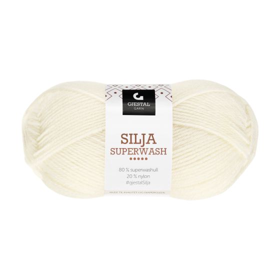 Gjestal Garn Silja Superwash garnnøste 300-natur