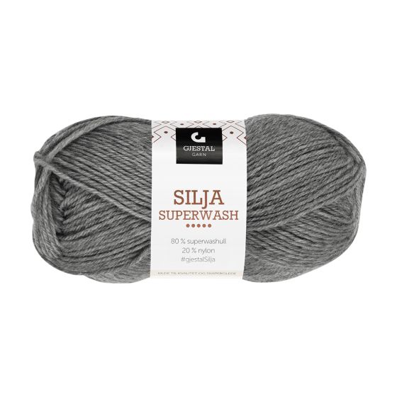Gjestal Garn Silja Superwash garnnøste 305-grå melert