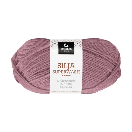 Gjestal Garn Silja Superwash garnnøste 366-mørk rose