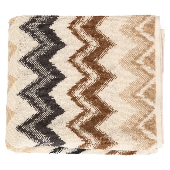Zig Zag håndkle Natur-brun