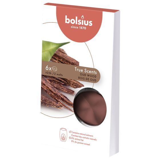 Bolsius smeltelys med duft oud wood.