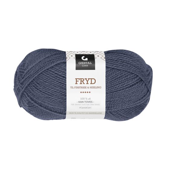 Gjestal Garn Fin-Ull Ullteppegarn nøste 614-mørk denim