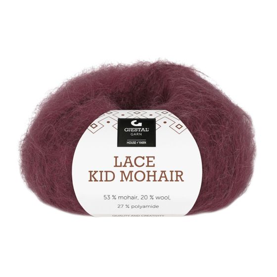 Lace Kid Mohair garnnøste Bordeaux