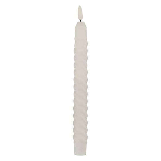 Twist ledstakelys 2pk hvit