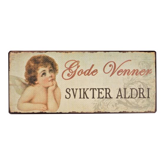 Skilt Gode venner svikter aldri original