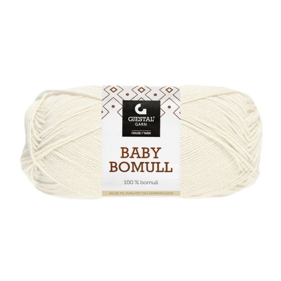 Baby bomull 50gr garnnøste 502-natur.