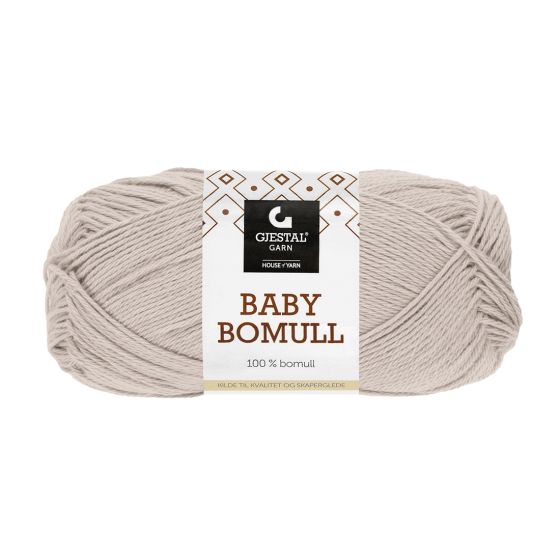 Baby bomull 50gr garnnøste 504-sand.