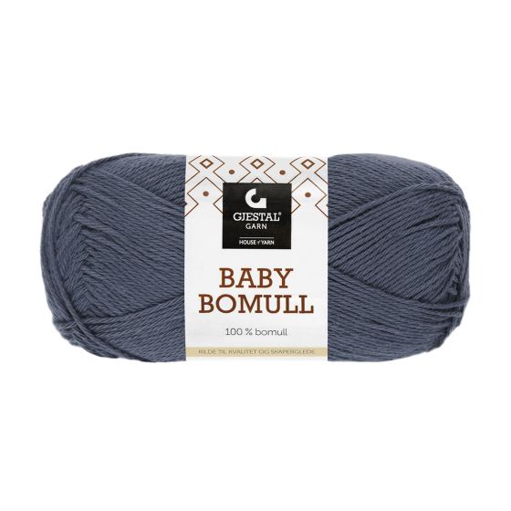 Baby bomull 50gr garnnøste 509-mørk gråblå.