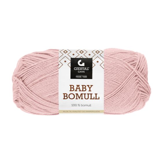 Baby bomull 50gr garnnøste 510-rosa.