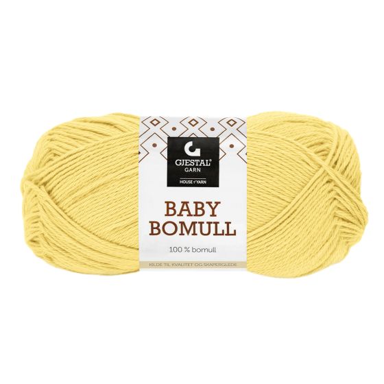Baby bomull 50gr garnnøste 512-gul.