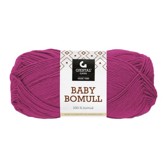 Baby bomull 50gr garnnøste 513-pink.