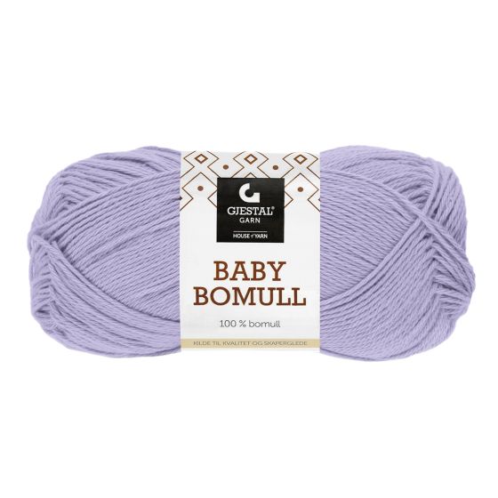 Baby bomull 50gr garnnøste 517-lys lavendel.