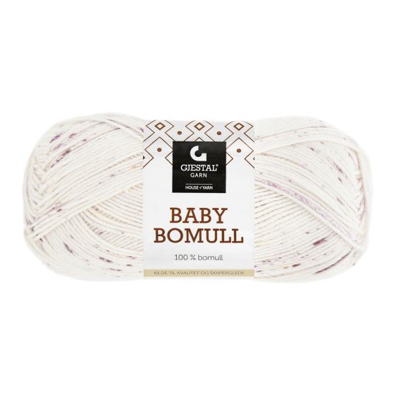 Baby bomull 50gr garnnøste 520-rosa print.