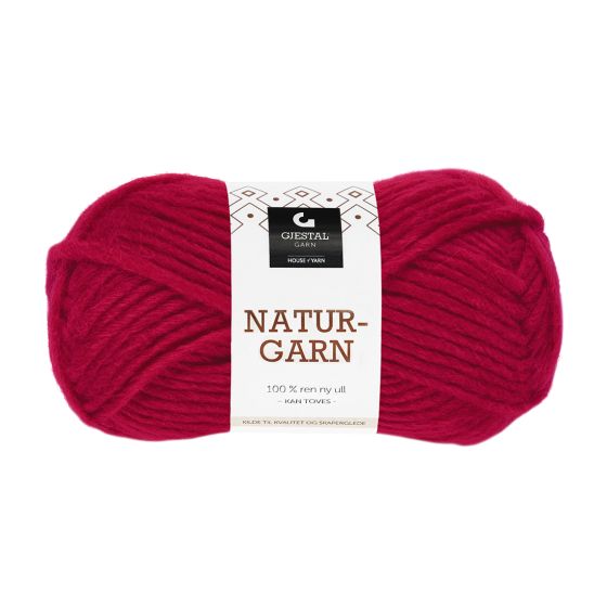 Gjestal Garn Naturgarn 50gr garnnøste 909 - rød