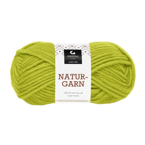 Gjestal Garn Naturgarn 50gr garnnøste 917-pæregrønn