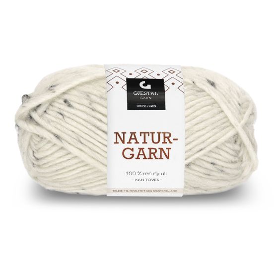 Naturgarn 50gr garnnøste Kitt tweed.