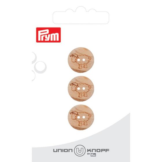 Knapper med motiv 3pk beige