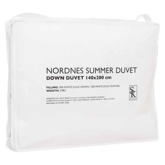 SK Home Nordnes sommerdyne dun hvit.