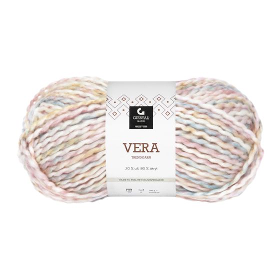 Vera 100gr garnnøste 601-pudder miks.