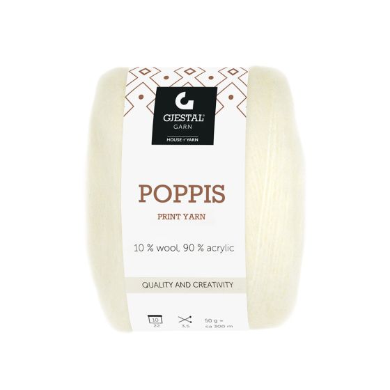 Poppis 50gr garnnøste Natur