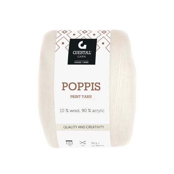 Poppis 50gr garnnøste Krem