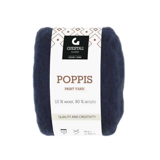 Poppis 50gr garnnøste Indigo