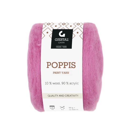 Poppis 50gr garnnøste Fuksia