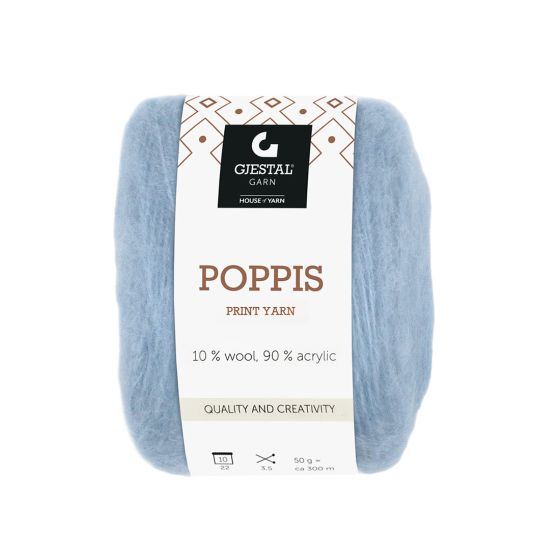 Poppis 50gr garnnøste Himmelblå