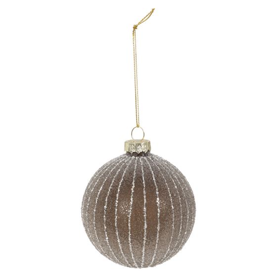 Julekule i glass 2pk Ines