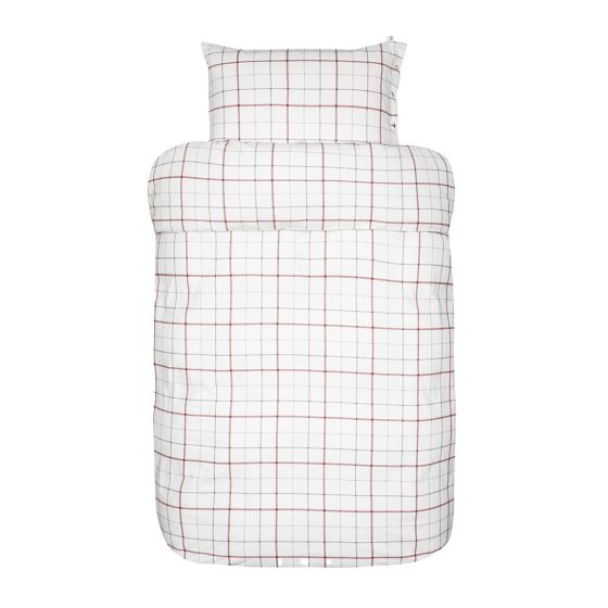 Sengesett flanell August rød