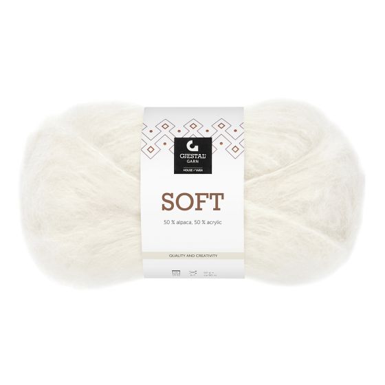 Soft 50gr garnnøste 700-hvit.