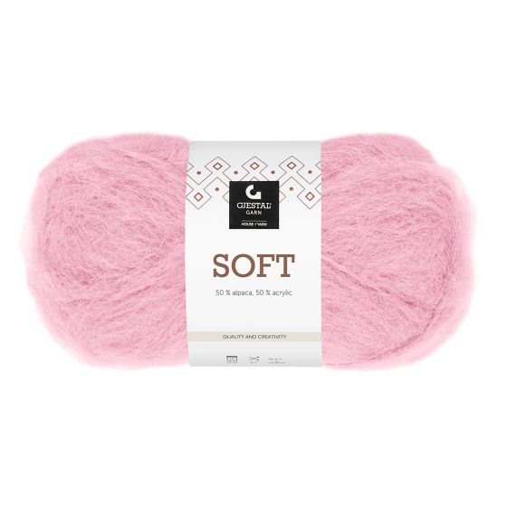 Soft 50gr garnnøste 704-rosa.