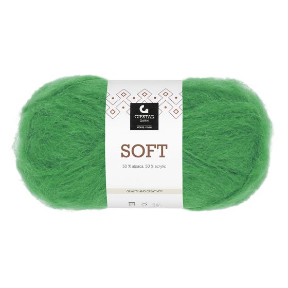 Soft 50gr garnnøste 706-skarp grønn.