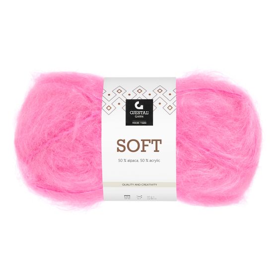 Soft 50gr garnnøste 715-Neonrosa