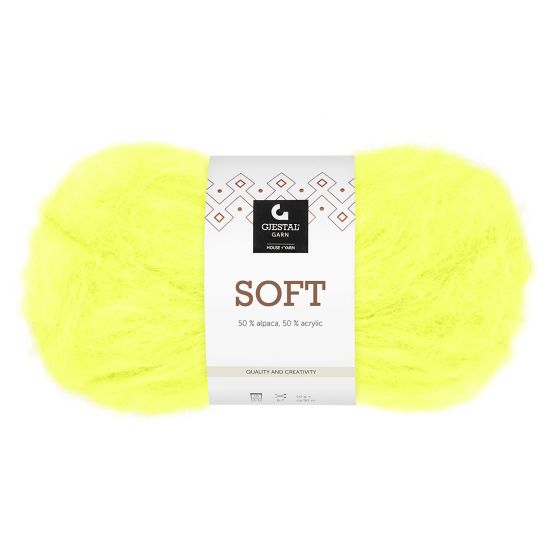 Soft 50gr garnnøste 717-Neongul