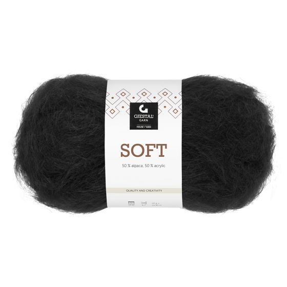 Soft 50gr garnnøste 720-Svart