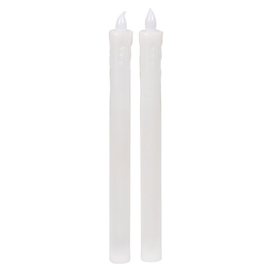 Ledlys med fjernkontroll Kriss 2pk Hvit..