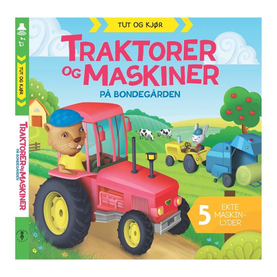 Traktorer og maskiner på bondegården med lyd