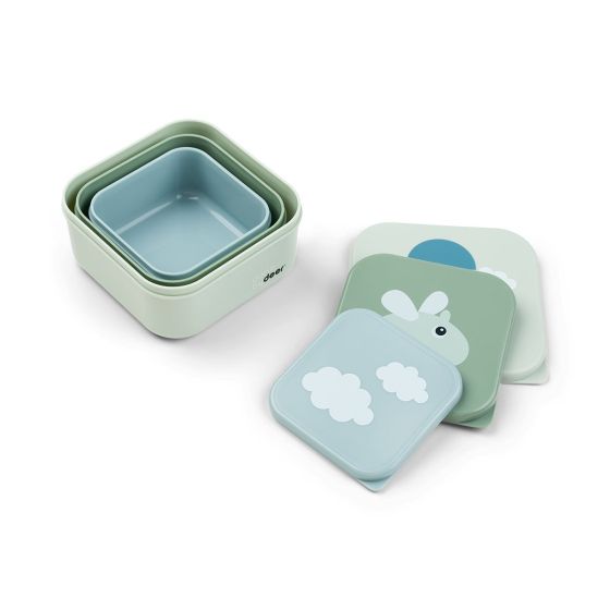 Snack box 3pk Blå