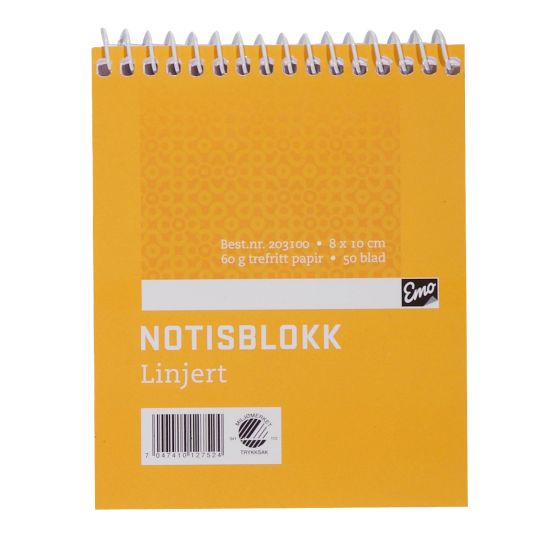 Notisblokk spiral 8x10cm Notisblokk spiral 8x10cm