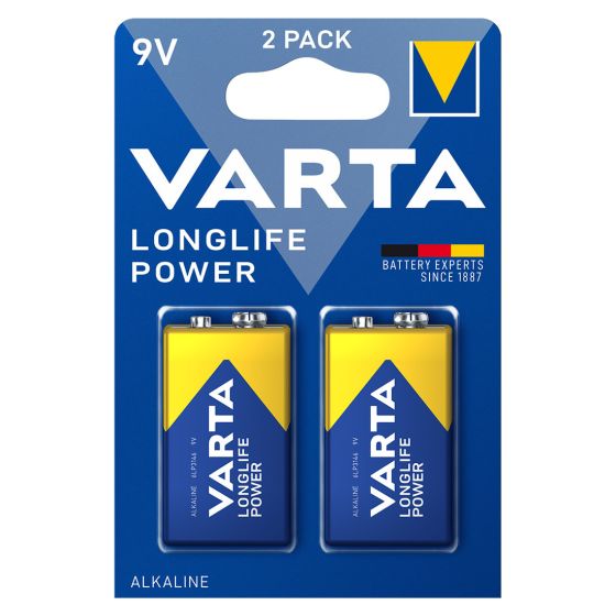 Varta Longlife batteri Power 9V - BL 2 standard.