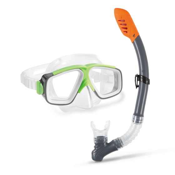 Intex svømmemaske og snorkelsett sort/grønn