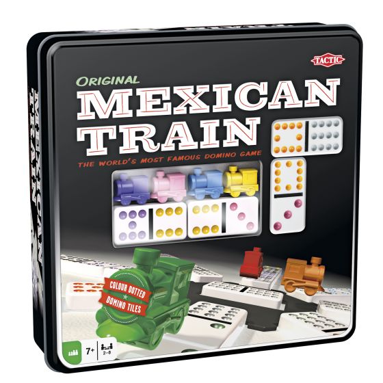 Mexican train i tinnboks ingen.