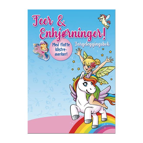 FEER OG ENHJØRNINGER! FARGELEGGINGSBOK