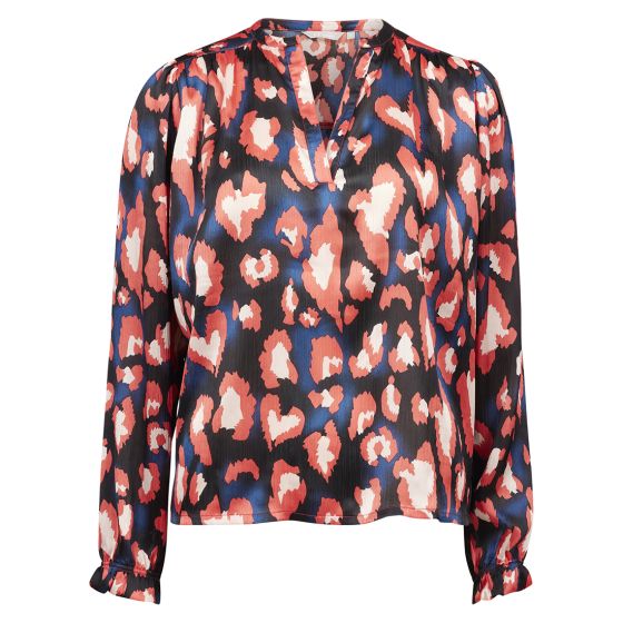 Molly Bluse Marine-mønstret