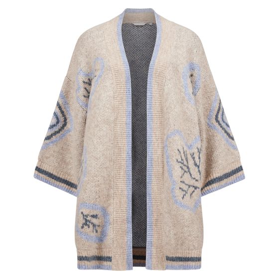 Lolly lang cardigan Beige-sort