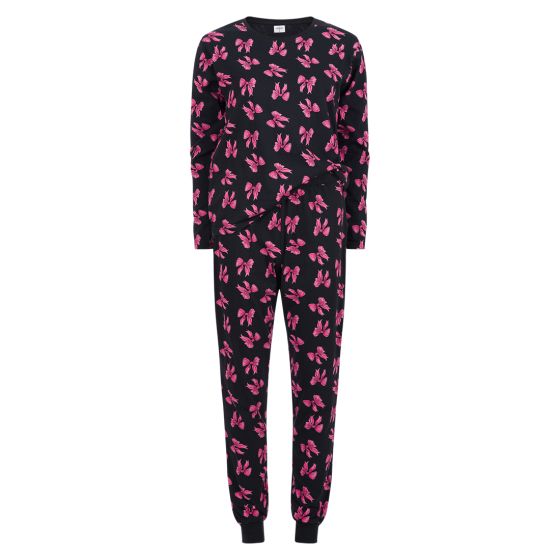 Sløyfe Pyjamas Sort-rosa