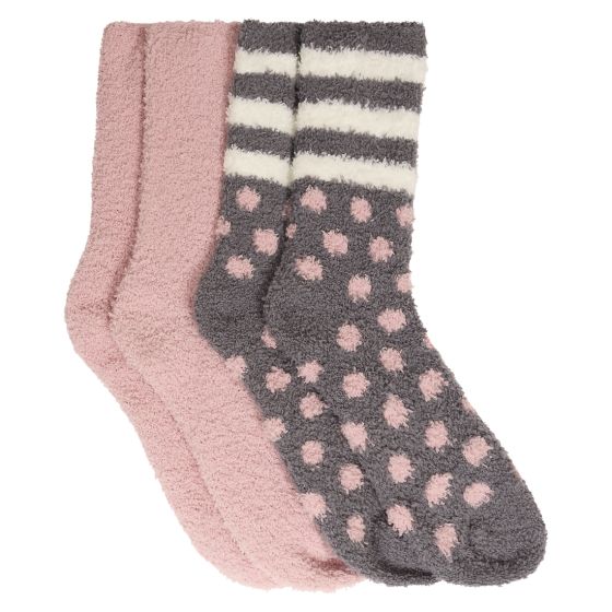 Kosesokker 2 pk Lune Grå-rosa