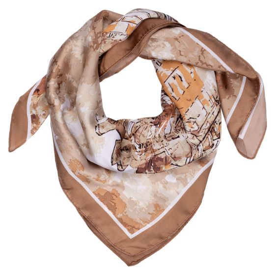 Skjerf Davina 70x70cm Brun