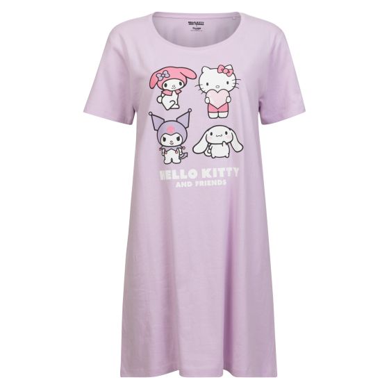 Oversize t-skjorte Hello Kitty Lilla